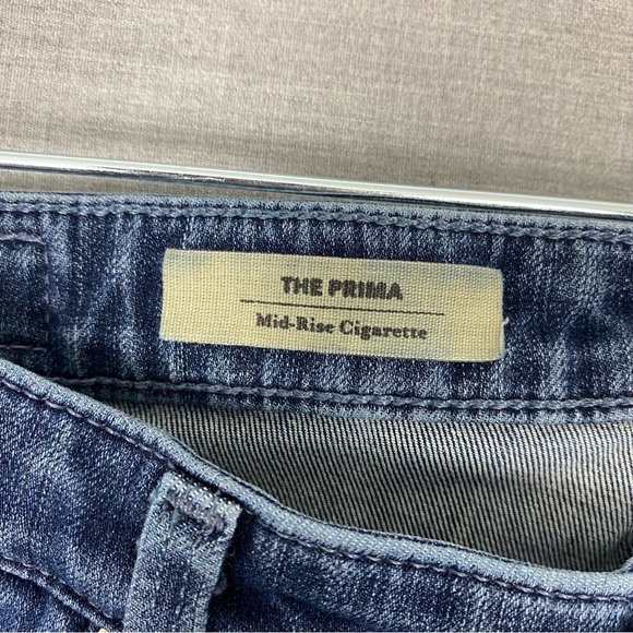 AG Prima Cigarette Jeans 28R Contour 360 Mid Rise Medium Wash Blue - Picture 5 of 9